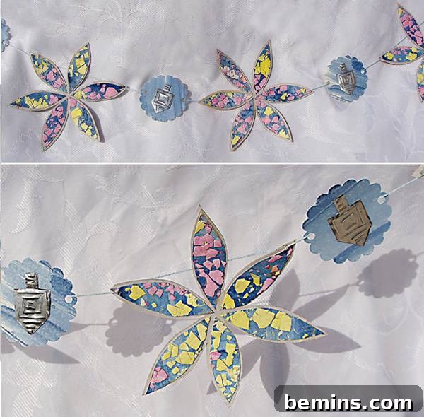 Eggshell Mosaic Hanukkah Bunting