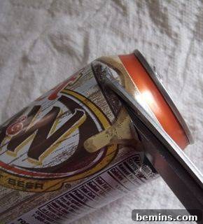 Cutting Soda Can for Snowsicles