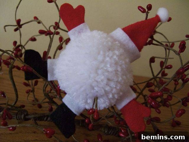 Close-up of the Snowboard Accident Santa Ornament