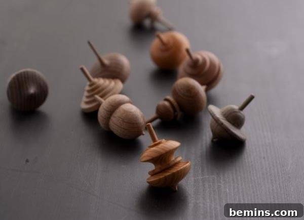Handcrafted Hanukkah: Dreidel Delights & Dazzling Ideas 7 Japanese Koma wooden spinning tops