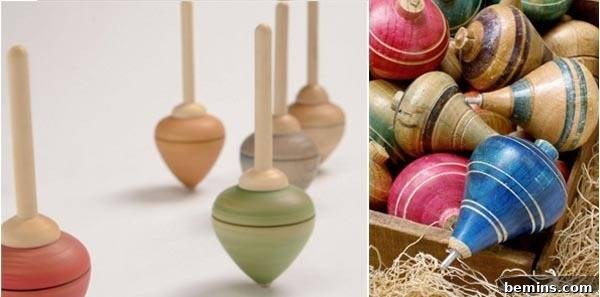 Handcrafted Hanukkah: Dreidel Delights & Dazzling Ideas 8 Pull-string wooden spinning tops and vintage tops