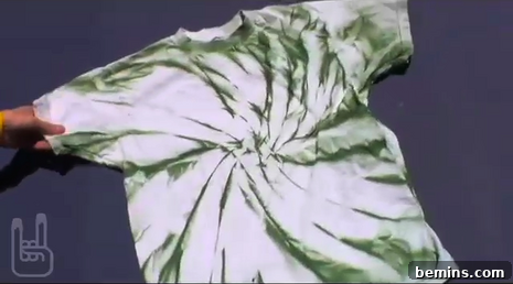 A white t-shirt turned down into a punky style using the dye.