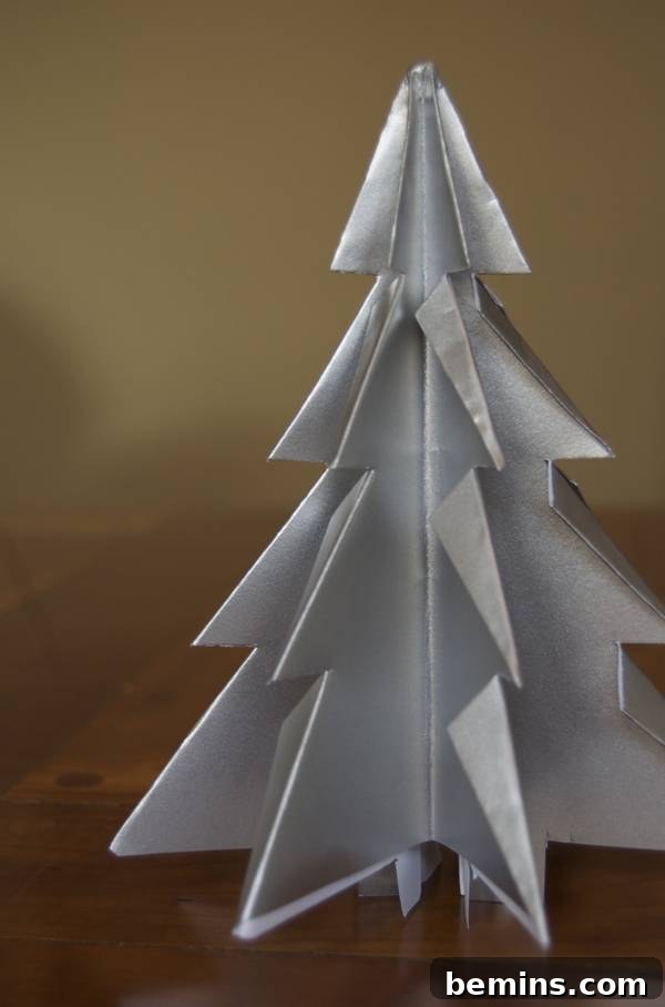 Use a simple, shiny paper for a nice effect.
