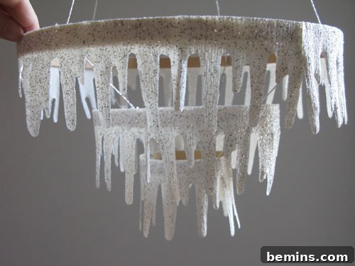 DIY Icicle Chandelier Project