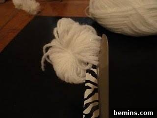 Pom Pom Flowers made out of Wool