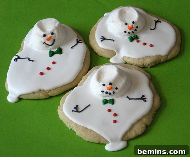 Four Adorable Melted Snowman Snacks 2 Melted Snowman Cookies: A Festive Holiday Treat
