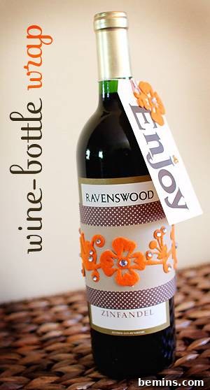 Paper Wine Bottle Wrap and Tag