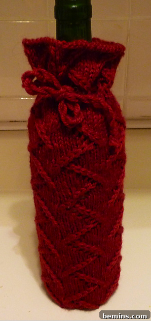 Zig-Zag Wine Sock