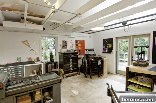 Inside the Creative Hub: Studios of a Dozen Innovators 13 Workspace of letterpress artists Tricia Treacy and Katie Smith