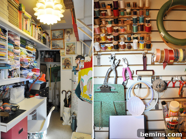 Inside the Creative Hub: Studios of a Dozen Innovators 8 Workspace of crafter Leia Everett