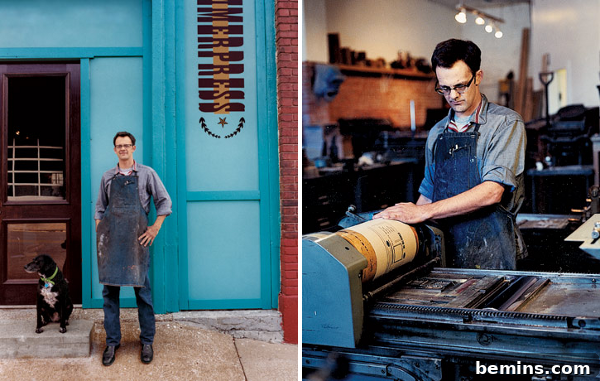 Inside the Creative Hub: Studios of a Dozen Innovators 10 Workspace of letterpress artist Brady Vest