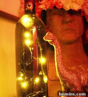 String Lights in a Wine Bottle Nightlight