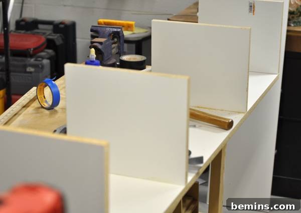From Drab to Fab: My DIY Desk Transformation Using IKEA Magic 6 Measuring and cutting top piece of shelf