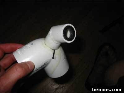 A white pipe connector