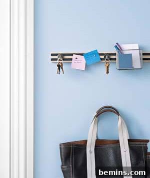 Organize & Thrive: Your Ultimate Home Office Guide 11 Magnetic Knife Holder for Hanging Keys and Notes