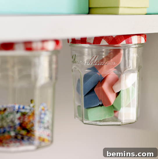 Organize & Thrive: Your Ultimate Home Office Guide 3 Repurposed Jars for Home Office Storage
