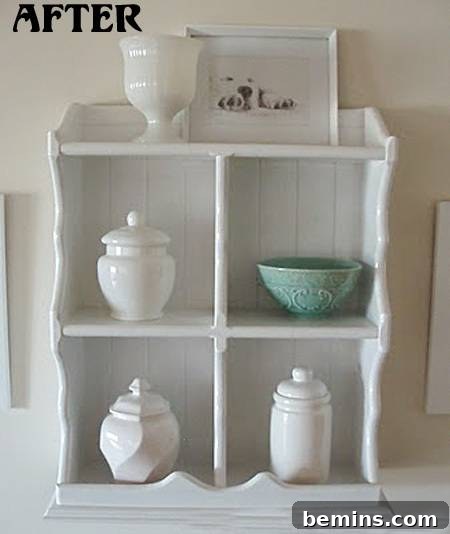 There are some jars and bowls in the shelf.
