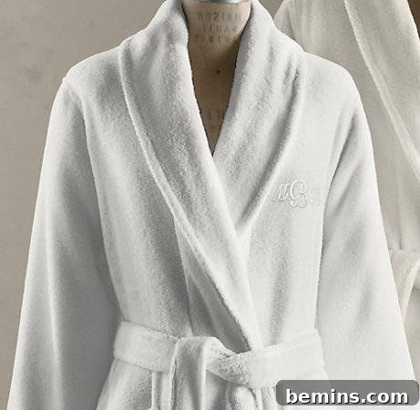 Restoration Hardware Monogram Hydro-Cotton Robe