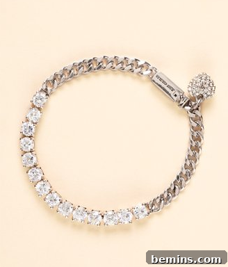 Juicy Couture CZ Tennis Bracelet with Padlock