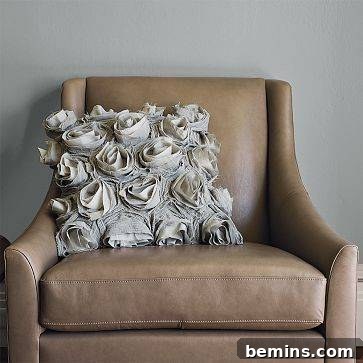 West Elm Deconstructed Rose Pillow Cover