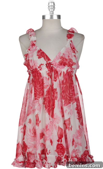Betsy Johnson Rose Chiffon Babydoll