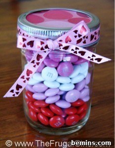 Valentine's Day mason jar gift