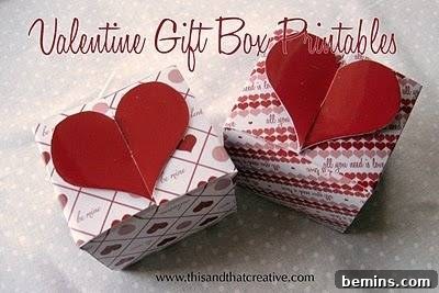 Valentine's Day gift box with heart shape