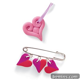 Valentine's Day craft jewelry: Love beads