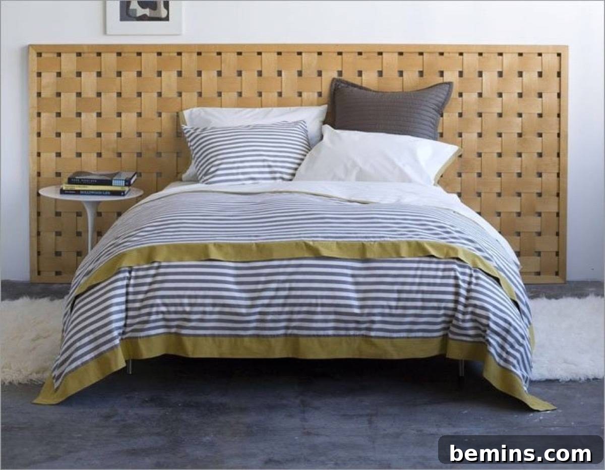 DIY Headboards You Actually Can Do Yourself | Woven Wood Frame