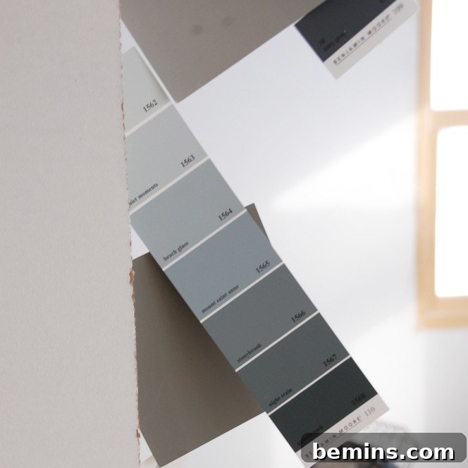 The Master Suite Color Showdown 2 Paint Samples and Color Palette