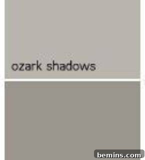 The Master Suite Color Showdown 6 Benjamin Moore Paint Colors: Ozark Shadows and Galveston Gray