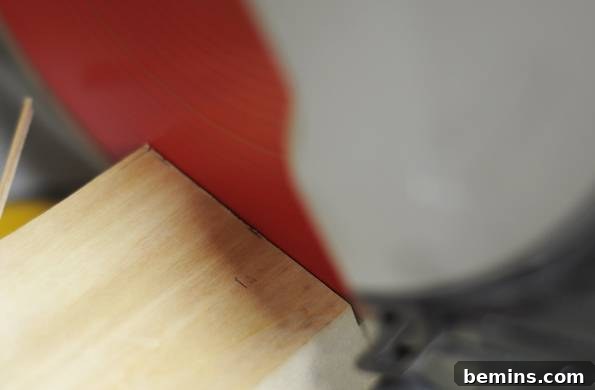 The Cozy Bookmark Cottage Project 10 Cutting the long strip into individual wooden house sections