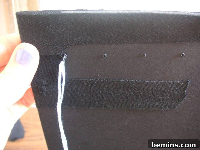 Starting the stitching process