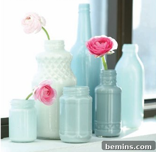 Bottles upcycled with labels
