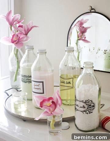 Bottles turned into vases