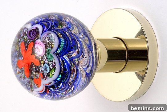 Out of the Blue Design Studio Glass Door Knob Detail