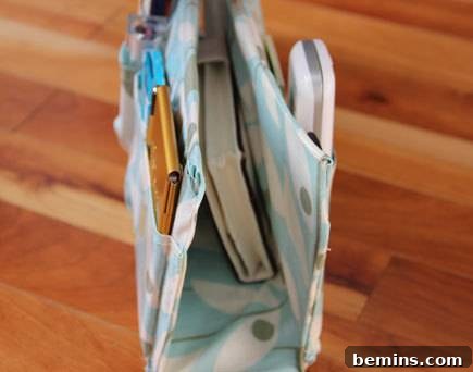 Blue Color Handbag with Personal Things