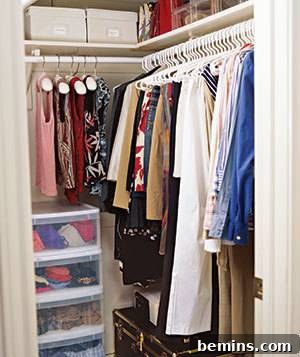 Stackable drawers in a closet after inexpensive organization