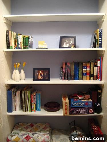 Closet Makeover after removing doors and painting