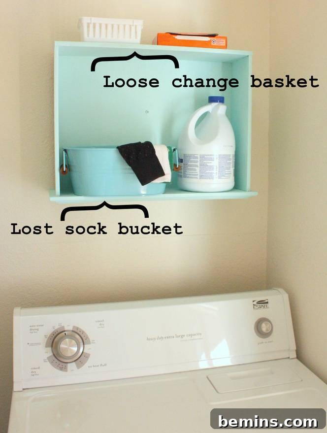 Laundry Room Refresh: Upcycling Drawers for Style and Storage 5 The completed laundry room makeover with repurposed drawers