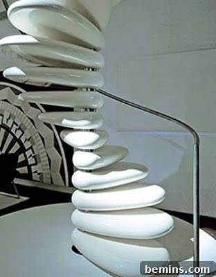 Swirling staircase design