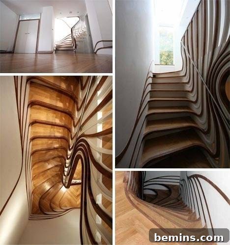 Innovative and mind-blowing architectural staircase