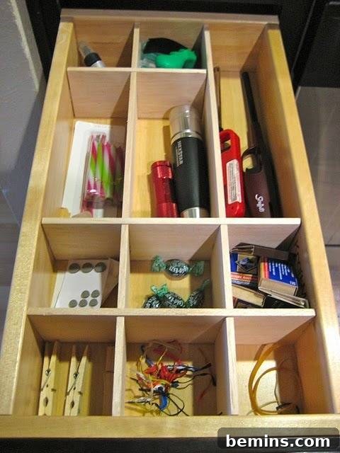 Materials needed for the DIY junk drawer organizer.