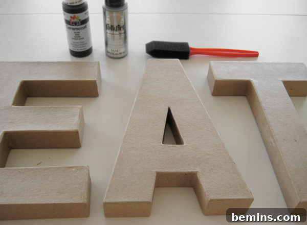 DIY Faux Zinc Letter Tutorial