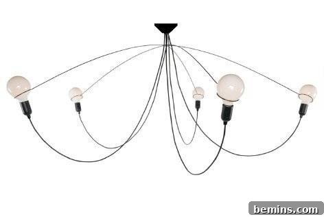 Heavy Guy Chandelier XL: A simple and clean chandelier design perfect as a focal point.