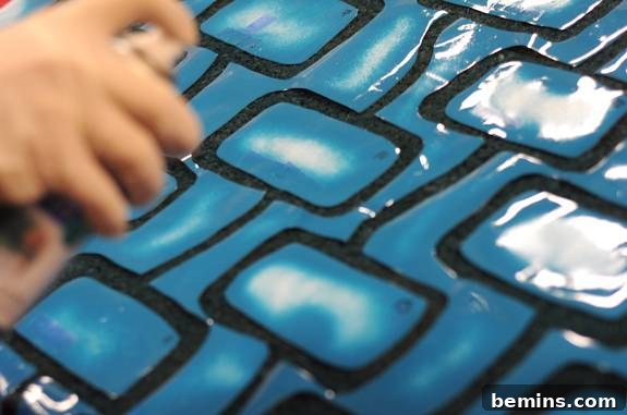 Spray Painting the Mat