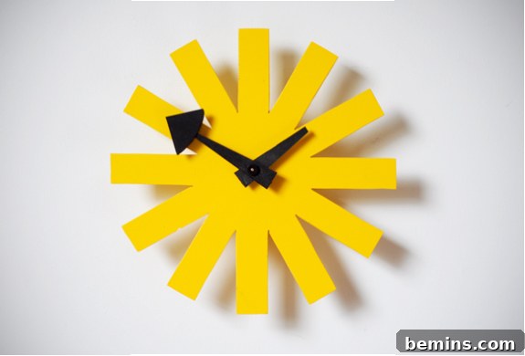 Finished DIY Asterisk Clock