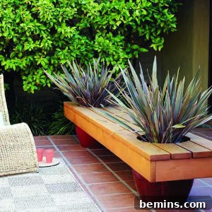 The Budding Home: 5 Modern Planters You Can DIY Today 5 Planter bench