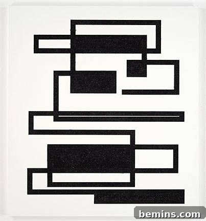 The Art of Modern Replication 7 Rico Gatson's 'Line Painting #1' interpreted for DIY geometric wall decor