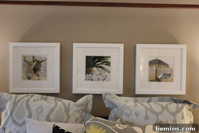 Elegant Newlywed Bedroom Sanctuary Unveiled 11 Close-up of elegant framed prints showcasing wedding destination